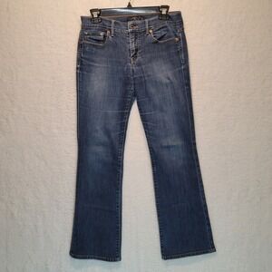 Lucky Brand Jeans Womens 4/27 Dark Blue Denim Sweet N Low Boot Cut No Button